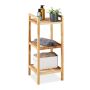 Bathroom shelf with 3 shelves 81x35x35cm., light brown