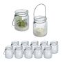 Set of 16 transparent candlesticks 9.5x8cm., black