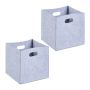 Set of 2 folding boxes 30x30x30cm., dark gray