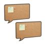 Set of 2 bulletin boards 29x44x1 cm., light brown