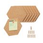 Set of 14 hexagonal bulletin boards 17.5x20x0.5 cm., light brown