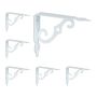 Set of 6 wall planter holders 11x2.5x14cm., white