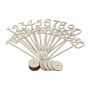 Set of 20 table runners "Numbers" 35x7.5 cm., light brown