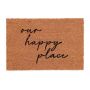 Doormat "Our happy place" 60x40 cm., light brown/black