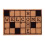 Doormat "Welcome home" 60x40 cm., light brown/black