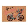 Doormat "Life is a beautiful" 60x40 cm., light brown/black