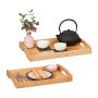 Set of 2 trays, light brown