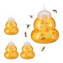 Set of 4 wasp traps 15x13cm., orange/white