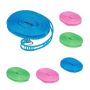 Set of 6 clotheslines 5m, blue/green/pink
