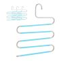 Trouser hangers 4 pcs., blue/silver color