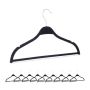 Clothes hangers 10pcs, black/silver