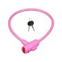 Bicycle lock with key 70cm, pink