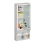 Transparent medical cabinet 65x27x12cm., white/silver color