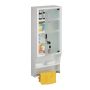 Transparent medical cabinet 65x27x12cm., white/silver color