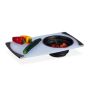 Cutting board with sieve 12x50x29cm., white/black