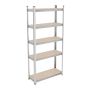 Storage shelf 168x80x30cm., light brown/silver color