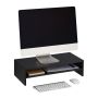 Monitor stand with shelf 14.5x54x25.5cm., black