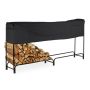 Firewood stand 122x250x30cm., black