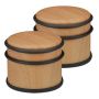 Set of 2 door stops in wood look, sand finish