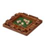 Game "Close the box" 3x22x22cm., brown/dark green color