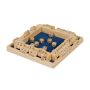 Game "Close the box" 3x22x22cm., light brown/dark blue