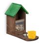 Squirrel feeder 28x17x28.5cm., brown/green/silver color