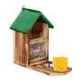 Squirrel feeder 28x17x28.5cm., light brown/green/silver color