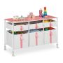 Children's chest of drawers with 6 compartments 61.5x100x40.5cm., pink/white