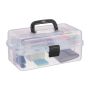 Transparent storage box 14x33x19.5cm, black