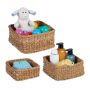 Set of 3 baskets, light brown