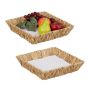 Fruit basket 7x30x30cm., beige/white