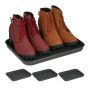 Set of 4 shoe trays 35x27 cm., black