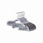 Trouser hanger set, 12 pcs., gray
