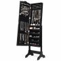 Standing mirror-jewelry cabinet 44.5x37x160cm., black