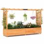 Raised bed 200x44x114cm., brown