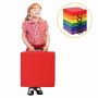 Set of 6 bean bags 38x38x8cm., assorted colors