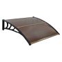 Door canopy 122x99x28cm., brown/black