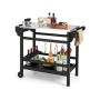 Grill trolley 105x54x85cm., black/silver color