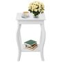Set of 2 side tables 40x40x60cm, white