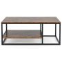 Coffee table 105x50x42.5cm., brown/black