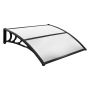 Door canopy 122x99x28cm., black