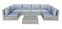 7-piece garden furniture set, grey