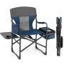 Tourist chair 113x56x98cm., gray/blue