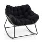 Armchair 98x98x87cm., gray/black