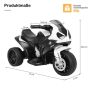 Electric children's motorcycle 66x37x44.5cm., black/white
