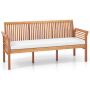 Garden bench 159x59x77cm., light brown/white