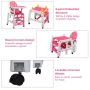 Baby feeding chair 58.5x51x103cm., white/pink