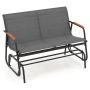 Garden bench 74x115x84cm., gray/black