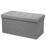 Pouf with storage box 80x38x38cm., gray