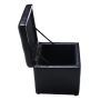 Pouf with storage box 40x40x40cm., black